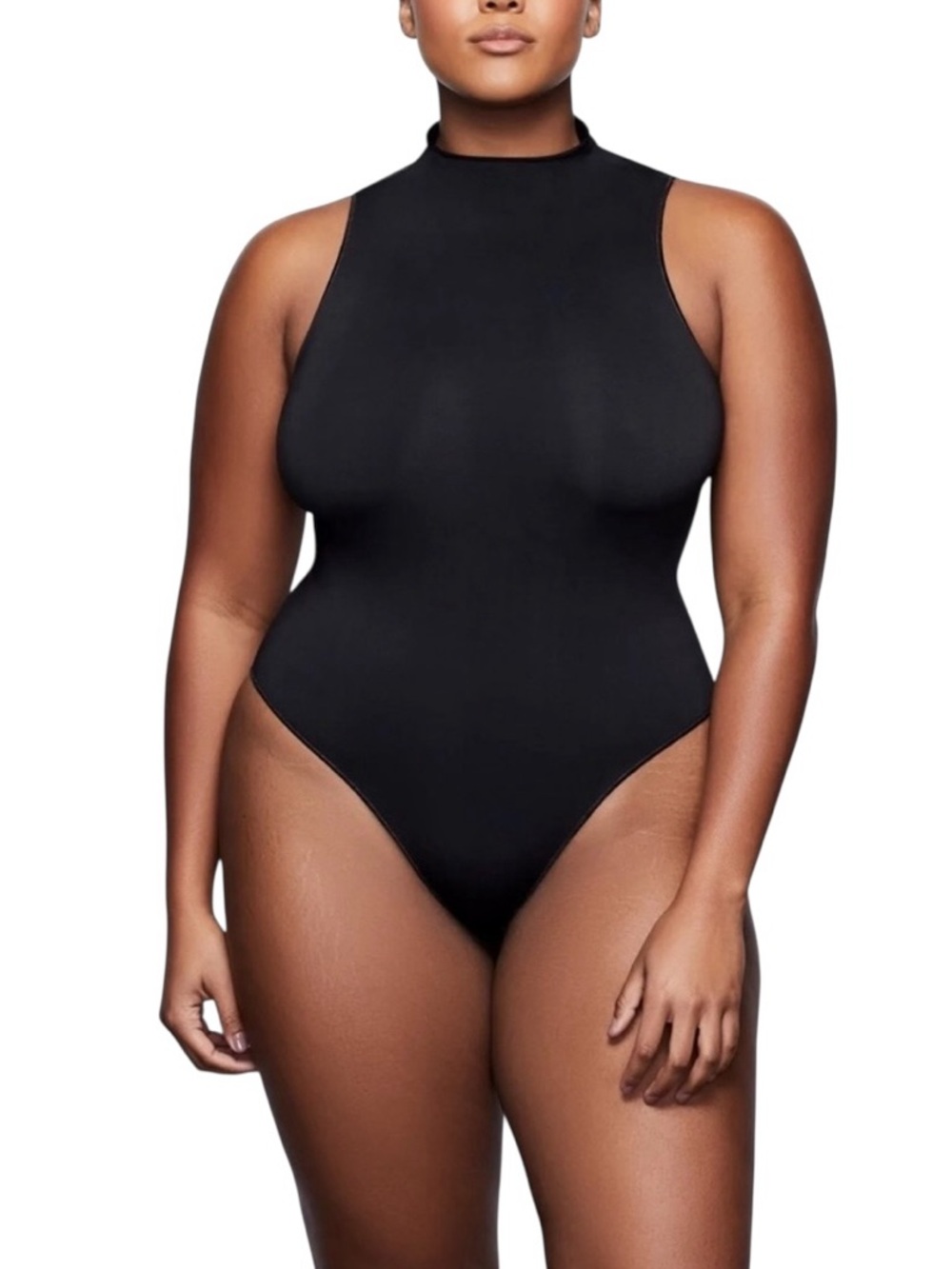 SKIMS Essential Mock Neck Sleeveless Bodysuit Black Womens L/XL NWOT